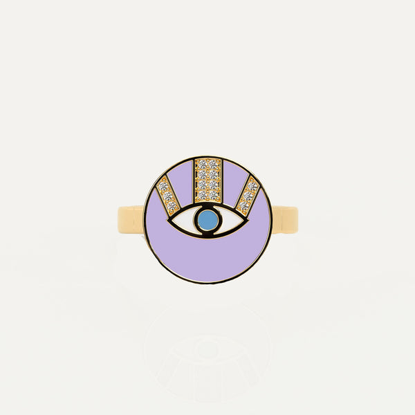 Guardian Diamond Eyebrow Evil Eye Ring