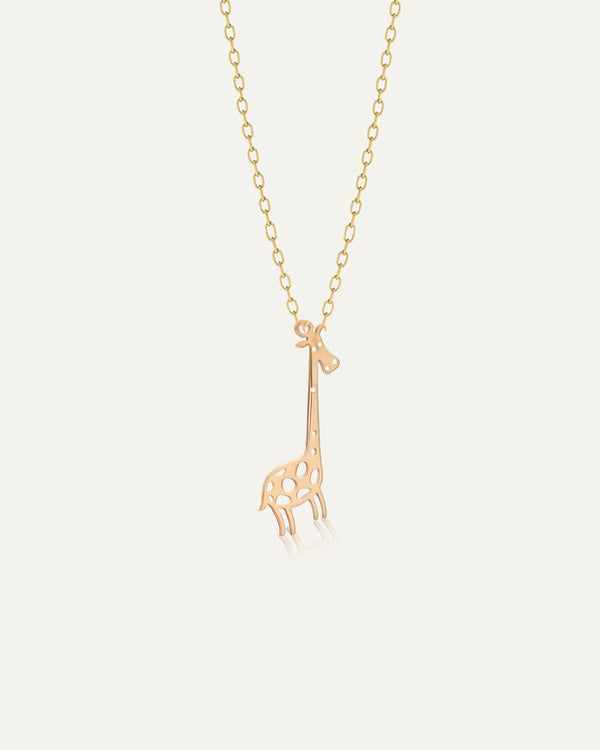 18K Gold Kids Giraffa Necklace