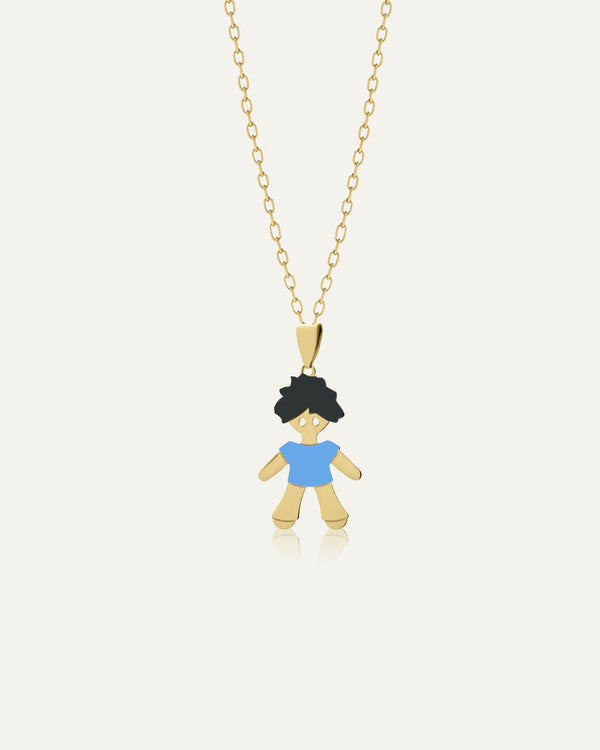 18K Gold Kids Little Boy Necklace Jewelry