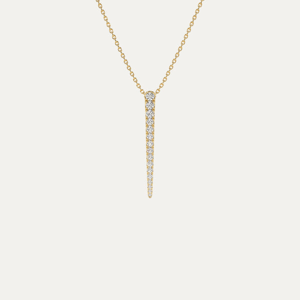 18K Gold Tapered Diamond Necklace