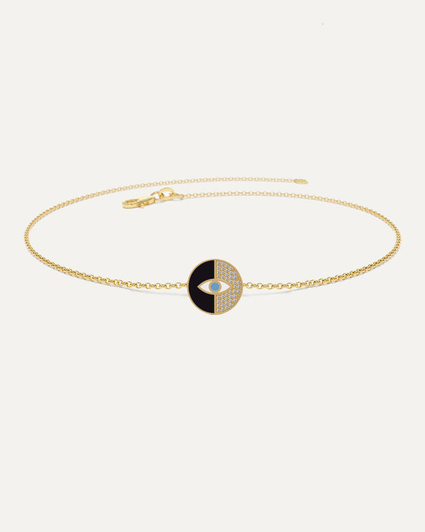 Guardian Diamond Half-Face Evil Eye Bracelet