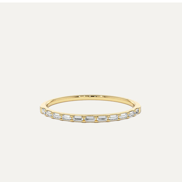 18K Gold Half-Eternity Baguette Ring