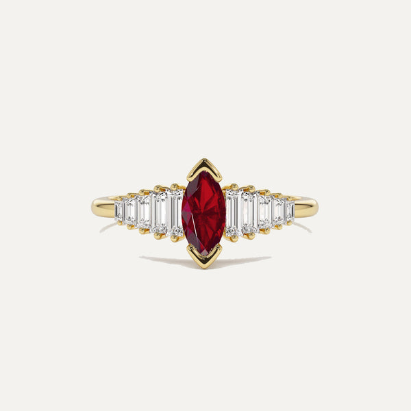 18K Gold Ultimate Ruby  &  Diamond Ring