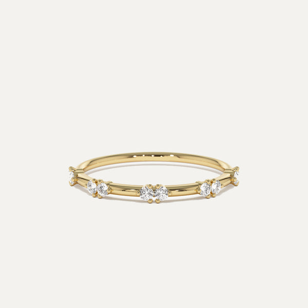 18K Gold Doubles Diamond Ring