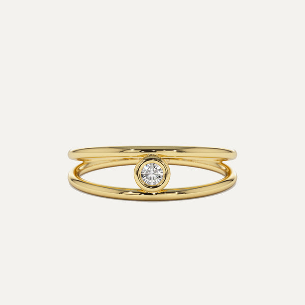 18K Gold Bazel Diamond Ring