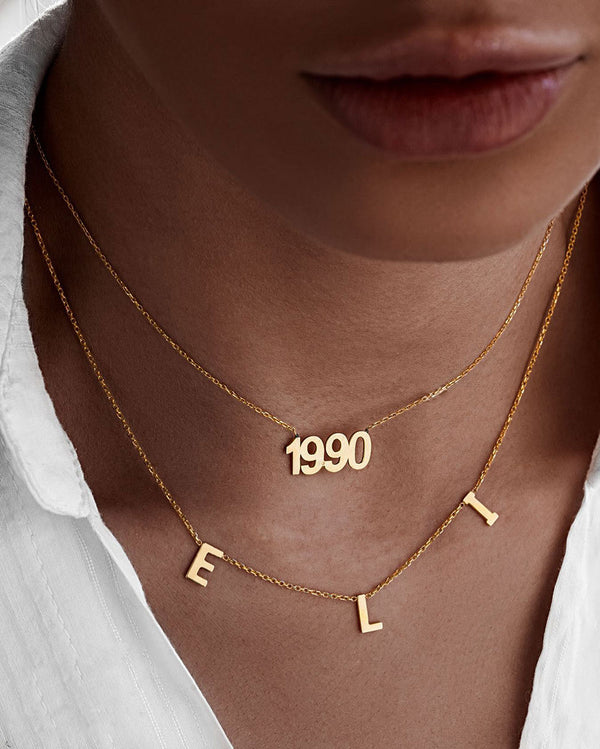 English Alphabetic Name Necklace